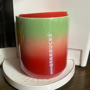 Starbucks Dining Starbucks Holiday 2020 Pearl Red Green Ombre Mug